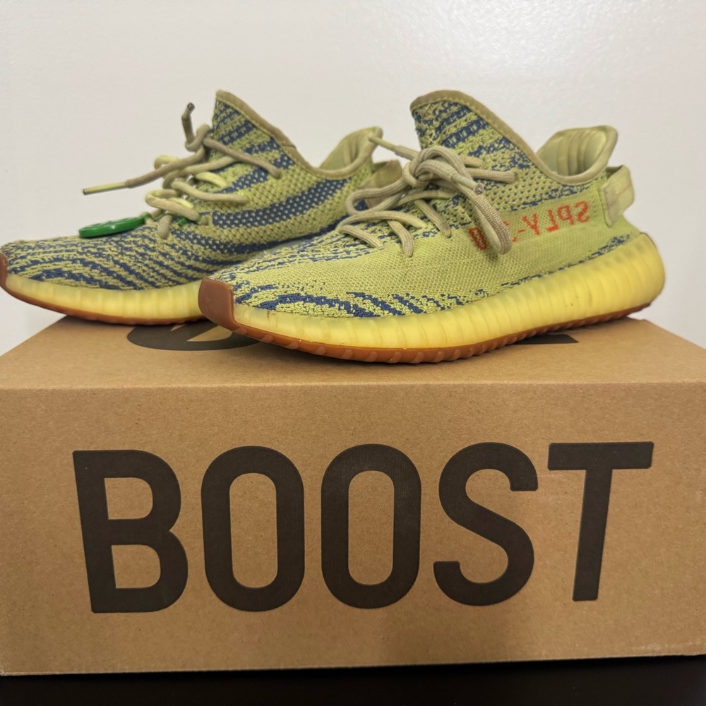 adidas Yeezy Boost 350 V2 Yellow Green with Gum Sole